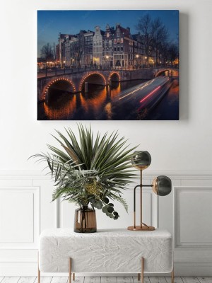 Obraz na płótnie Amsterdam miastem mostów