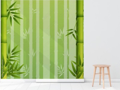 Fototapeta Projekt tła z zielonym bambusem
