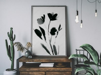 Plakat Kwiat czarnego tuszu