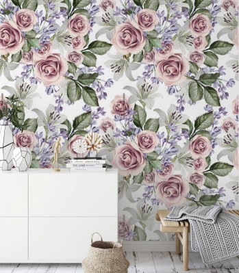 Fototapeta Jasny wzór kwiatów