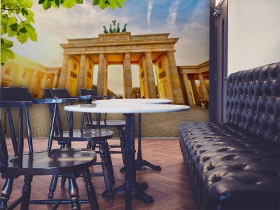 Fototapeta Brama Brandenburska o zachodzie słońca