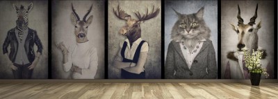 Fototapeta Zwierzęta w ubraniach