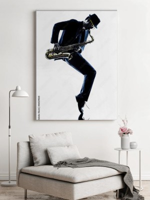 Obraz na płótnie Grający saksofonista