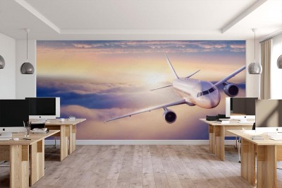 Fototapeta Samolot Pasażerski w trakcie lotu