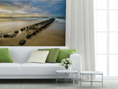 Fototapeta Zachód słońca nad bałtycką plażą