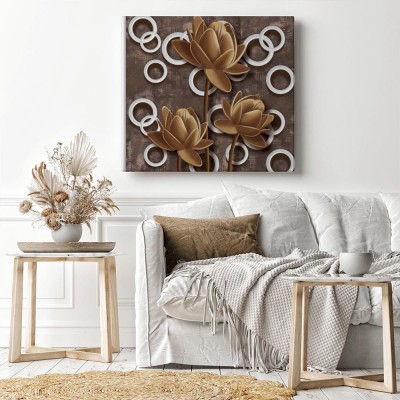 Obraz na płótnie  kwiat 3D do salonu