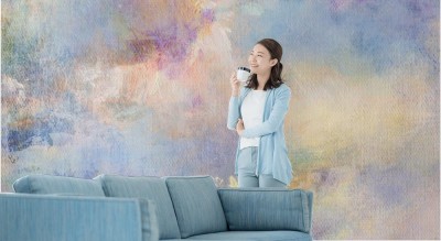 Fototapeta Malowane niebo na płótnie