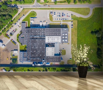 Fototapeta Widok centrum dystrybucyjnego z lotu ptaka