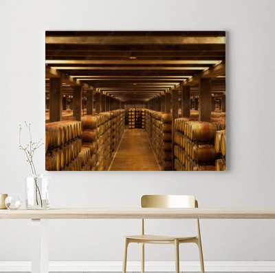 Obraz na płótnie Beczki z winem La Rioja