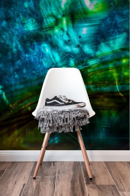 Fototapeta Dziwaczne wzory bezkształtnego kolorowego szkła z bliska