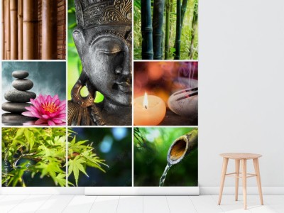 Fototapeta Kultura orientalna - mozaika z Buddą