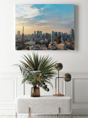Obraz na płótnie Panorama miasta Tokio wieczorem