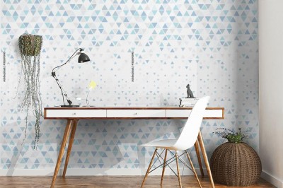 Tapeta w stylu minimalistycznym z modnym geometrycznym wzorem