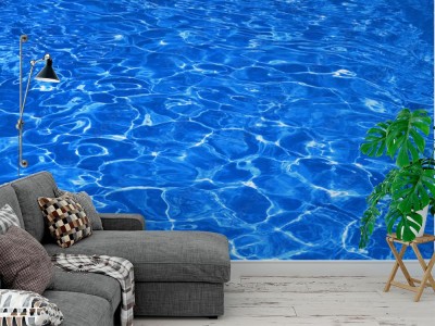 Fototapeta czysta niebieska woda w basenie