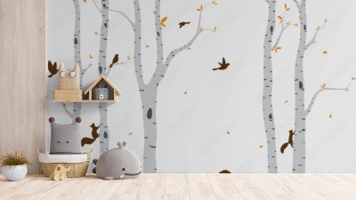 Fototapeta Ilustracja leśnej koegzystencji
