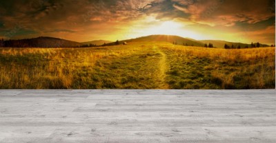 Fototapeta Panoramiczny widok wschodu słońca w Tatrach