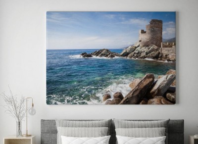 Obraz na płótnie Stare wieże strażnicze na wybrzeżu Korsyki