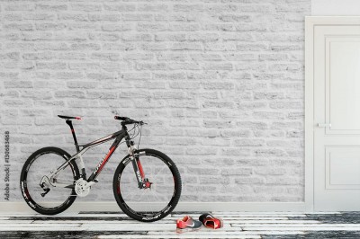 Fototapeta Tekstura dla tła z białego ceglanego muru