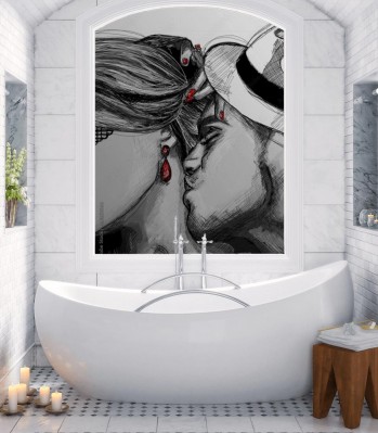 Naklejka na okno łazienkowe Pocałunek latino