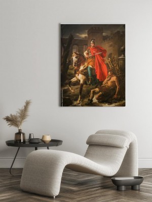 Obrazy do salonu Święty Marcin wycina kawałek swojego płaszcza - Obraz w Tours Cathe