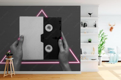 Fototapeta Fala syntezatora i trójkąt - futurystyczna estetyka