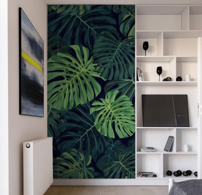 Naklejka na szafę Egzotyczny liść monster