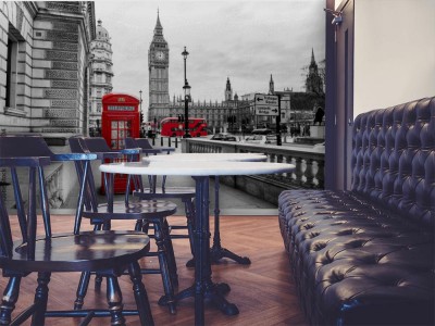 Fototapeta Czerwona budka telefoniczna w Londynie