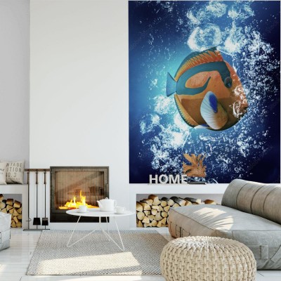 Fototapeta Egzotyczne ryby w błękitnej wodzie morza