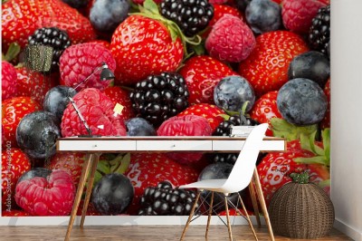 Fototapeta Mieszane owoce jagodowe