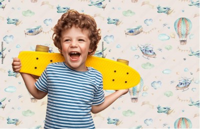 Tapeta dla chłopca z balonami