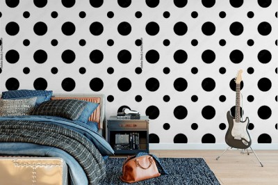 Fototapeta z minimalistycznym wzorem w groszek