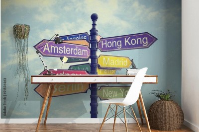 Fototapeta Kierunkowe znaki miasta