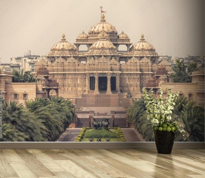 Fototapeta Swaminarayan Akshardham kompleks indyjskiej świątyni w New Delhi w Indiach