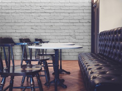 Fototapeta Tło - białe ściany z cegieł