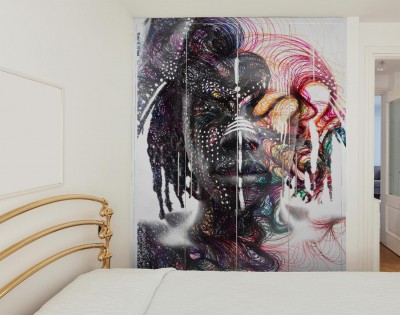 Naklejki na meble Portret abstrakcyjny afrykańskiego mężczyzny