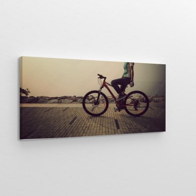 Obraz na płótnie Jazda rowerem w wzdłuż wybrzeża