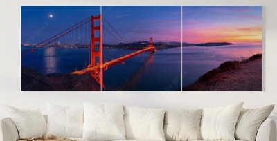 Obraz na płótnie Księżyc nad mostem Golden Gate w San Fransisco