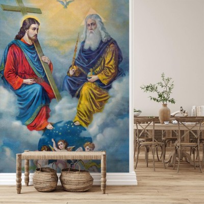 Fototapeta Typowy katolicki obraz Świętej Trójcy 