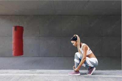 Fototapeta Czerwony worek treningowy