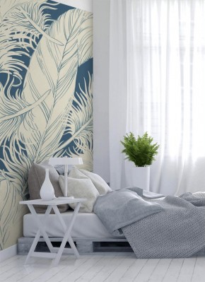 Fototapeta do sypialni z bezszwowym roślinnym wzorem