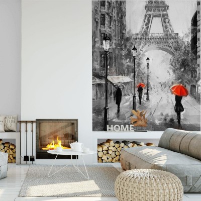 Fototapeta Paryż na obrazie oliwnym