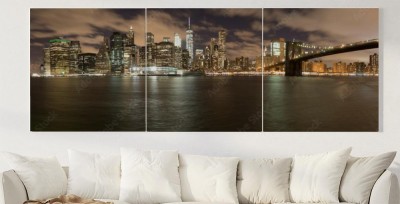 Obraz na płótnie Panorama Manhattanu w nocy