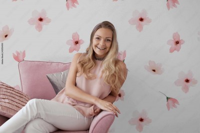 Tapeta "Projekt malowanych kwiatów"