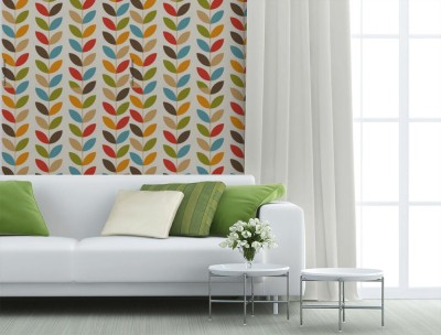 Fototapeta z abstrakcyjnym wzorem tulipana utrzymanym w retro stylistyce