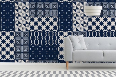 Fototapeta z wzorem indygo do minimalistycznego wnętrza
