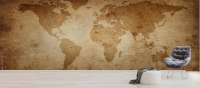 Fototapeta Stara mapa świata na starym tle pergaminu