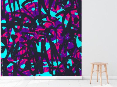 Fototapeta Turkusowe graffiti