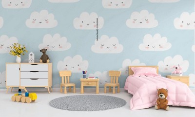 Fototapeta w uśmiechnięte chmury