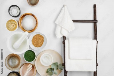 Fototapeta Organiczne produkty kosmetyczne spa