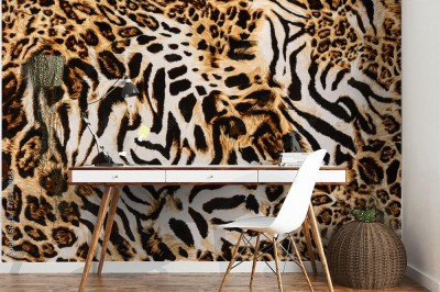 Fototapeta Tekstura w paski lamparta